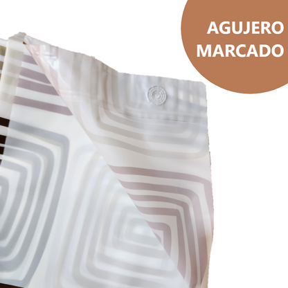 Cortina de ducha 180x180 cm con 12 ganchos diseño variado