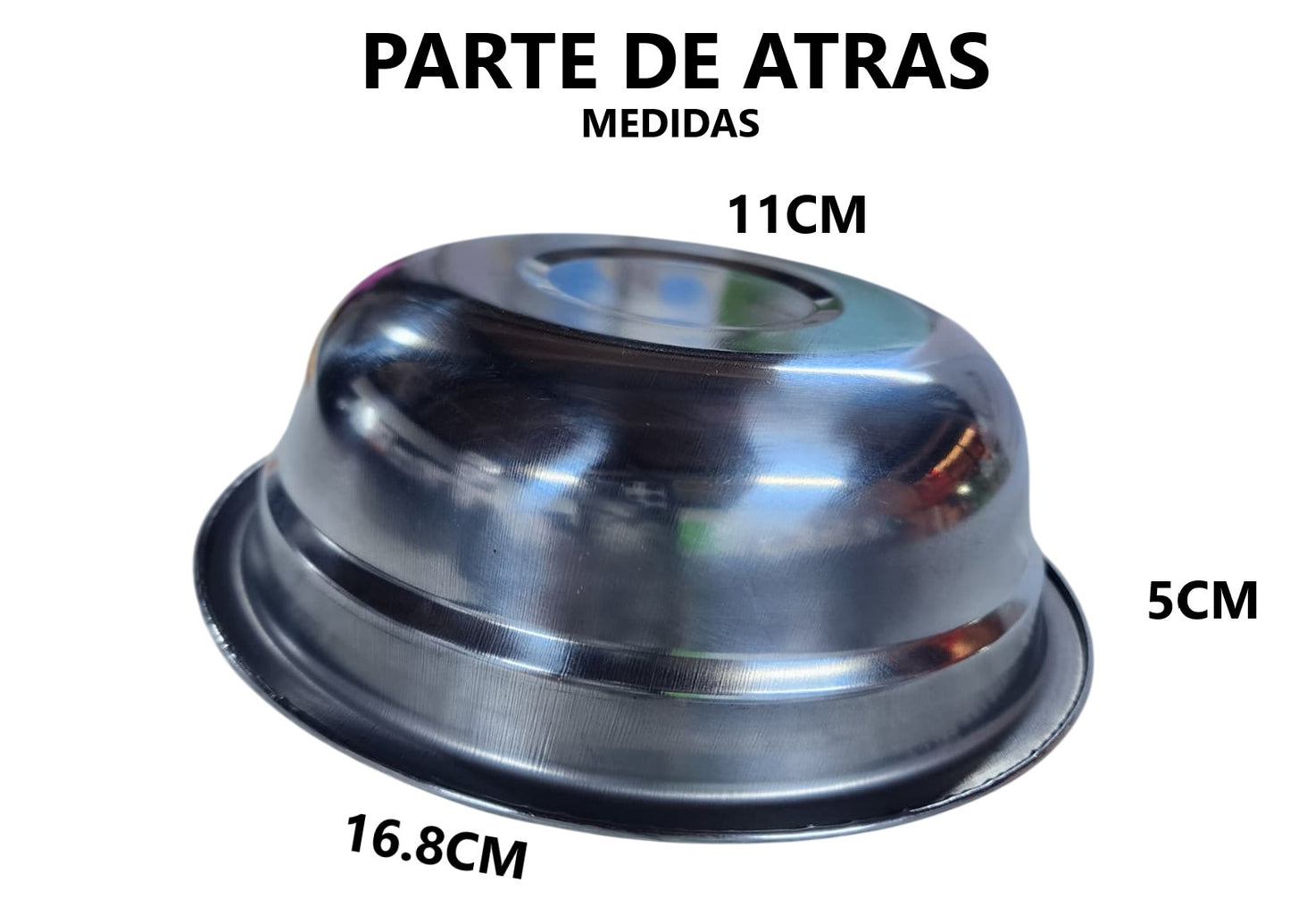 6 TAZONES DE METAL 16.5CM PESADO 72G PEQUEÑO