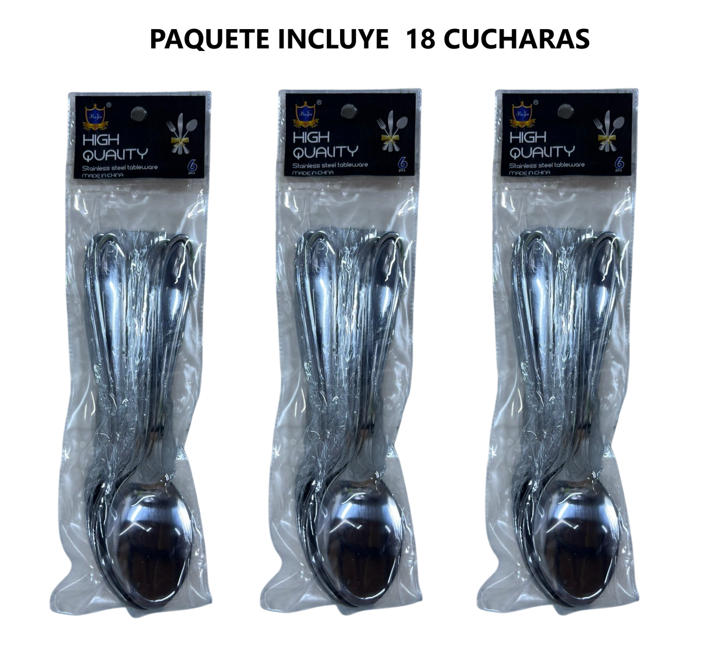 Cucharas de 19cm con diseño clasico