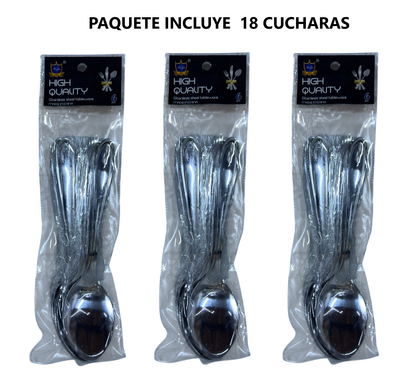 Cucharas de 19cm con diseño clasico