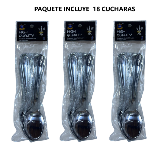 Cucharas de 19cm con diseño clasico