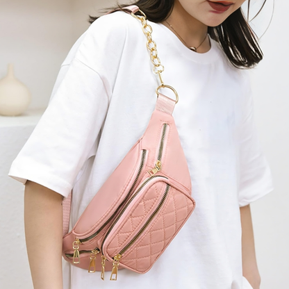 Canguro elegante de mujer con cierre colores