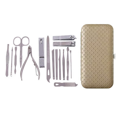 Set de Manicura y Pedicura de acero inoxidable - 16 pzs
