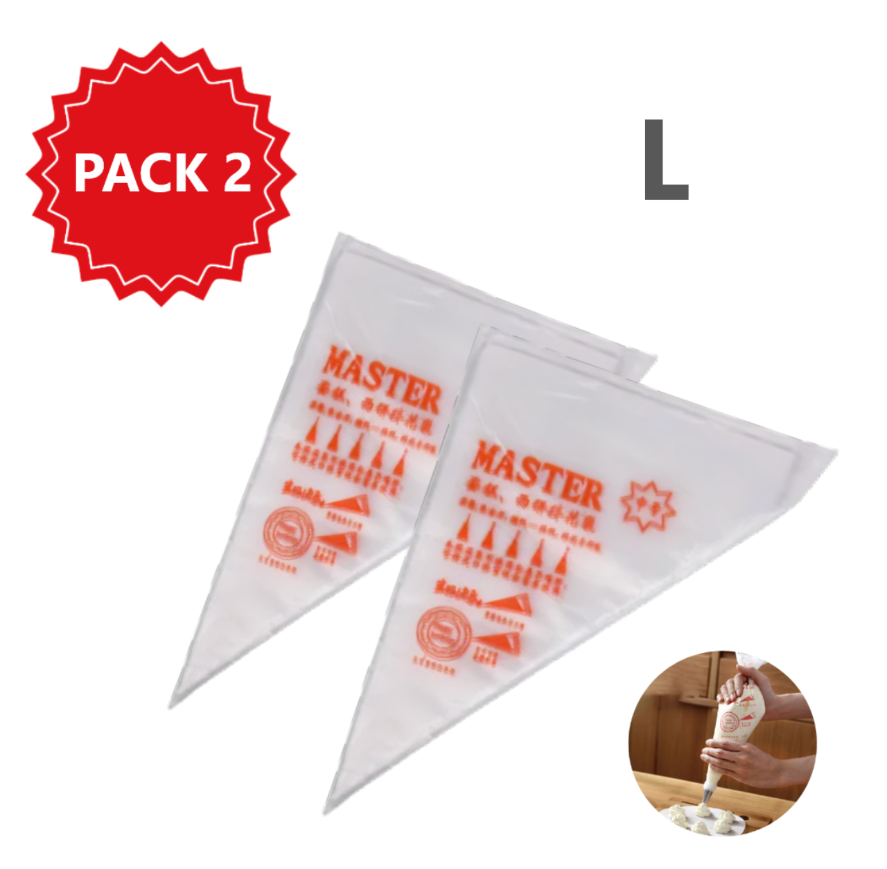 Bolsas de repostería desechables - Talla L