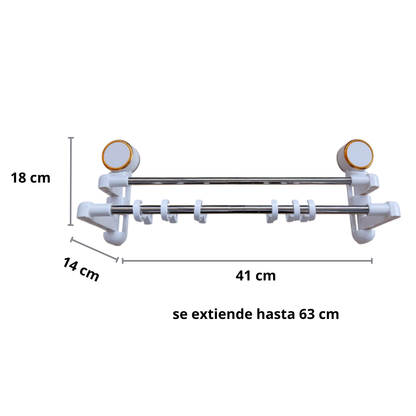 Toallero barra de toalla a presión para Baño