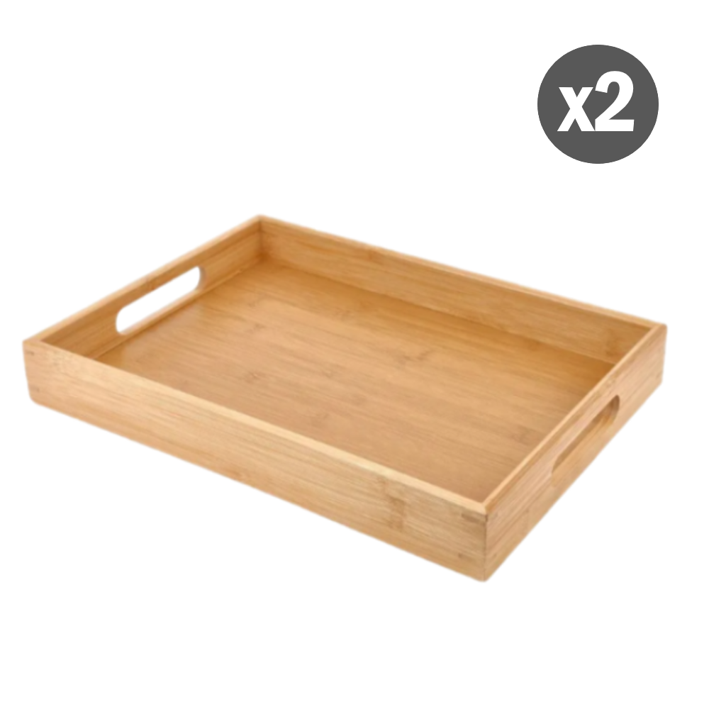 Bandeja de bambú para servir para cocina sala de estar dormitorio