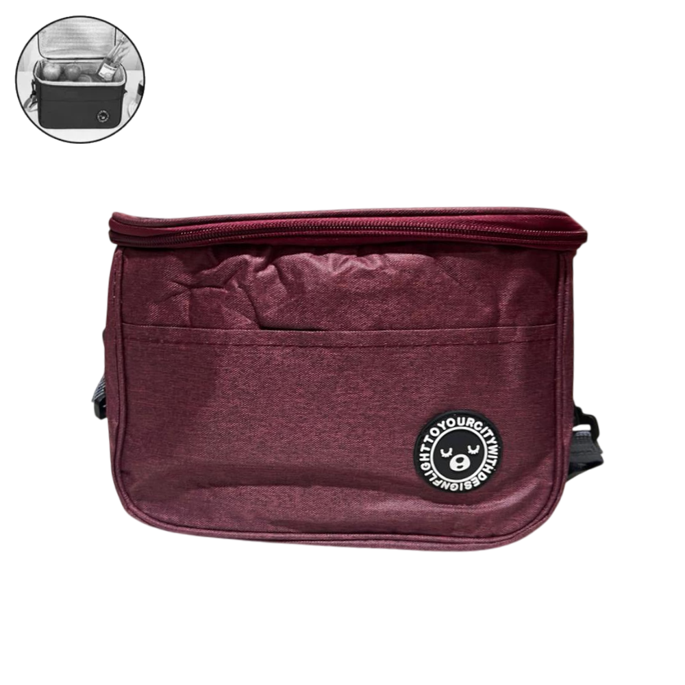 Mochila Térmica con Asa Removible y Bolsillo Delantero - Color entero