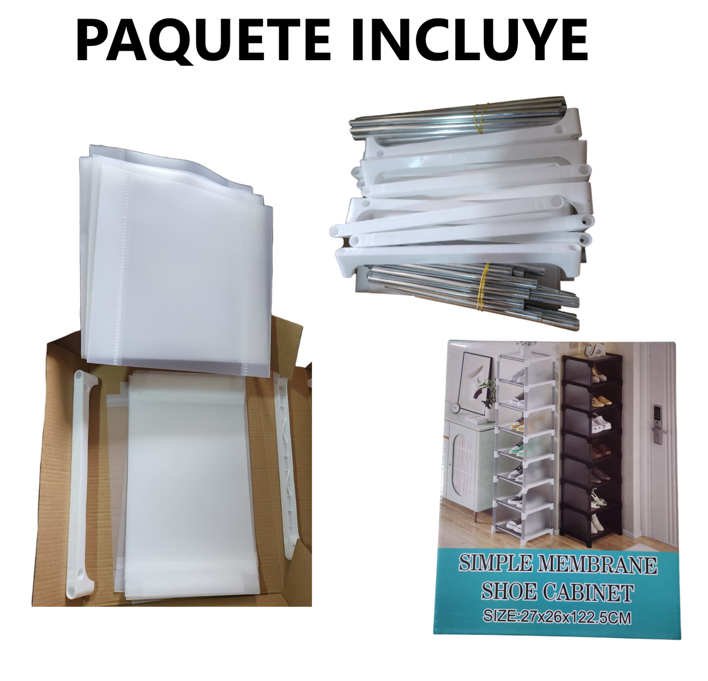 Organizador Zapatera armable de 8 niveles - BLANCO