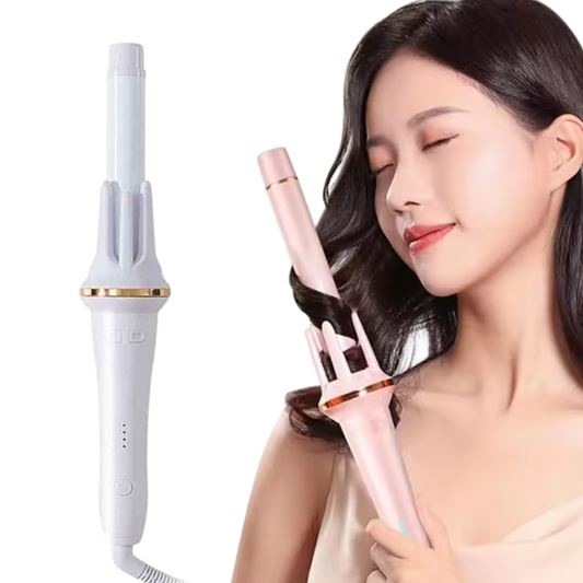 Rizador Giratorio de cabello para mujer portátil DE 60W - Blanco