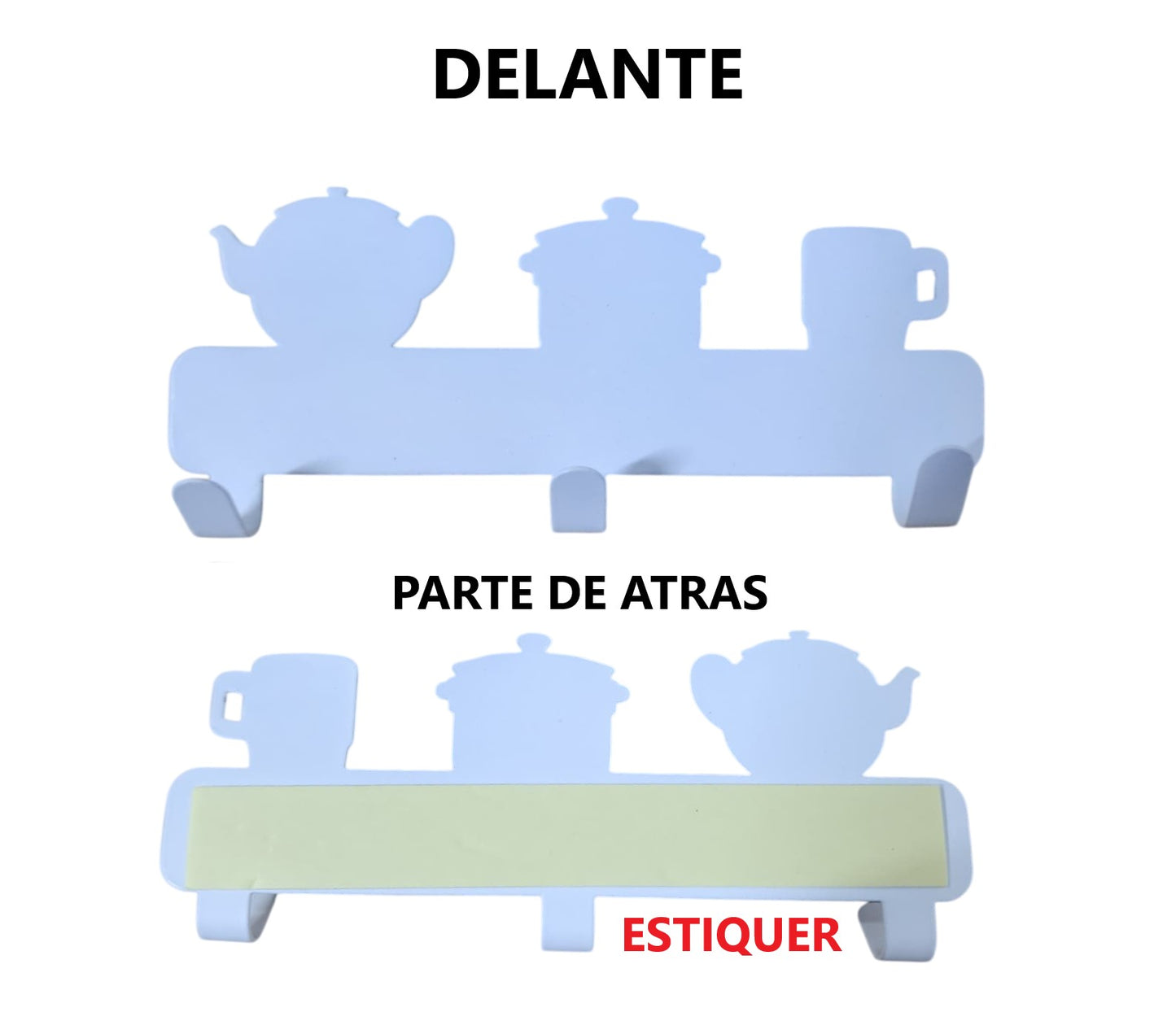 2 Ganchos perchas de metal resistentes - diseño de cocina