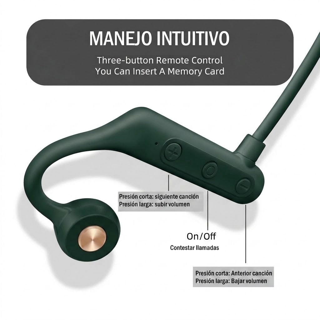 Auricular Deportivo Bluetooth hasta 10m Handsfree Con Micrófono