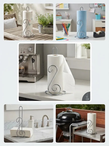 Pack x4 Porta papel toalla Soporte de metal para cocina mesa - 29 x 15 cm
