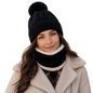 Gorro Chullo con Bufanda de lana y felpa para Invierno