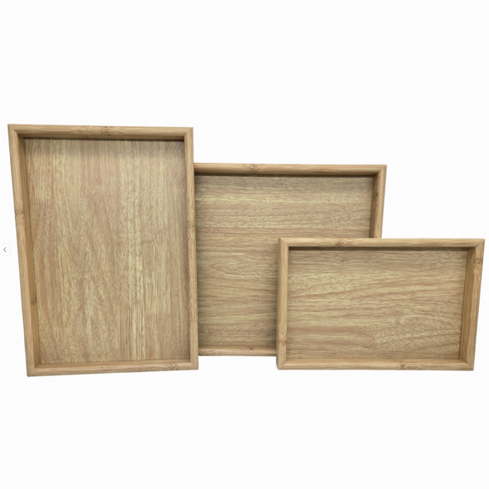 Set x3 Bandejas mdf para servir para cocina sala de estar dormitorio