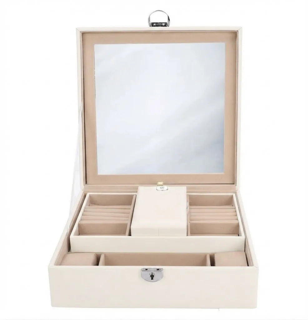 Joyero de 25x25x9 - Cuero sintético