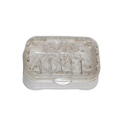 3 Jaboneras con diseño a flores