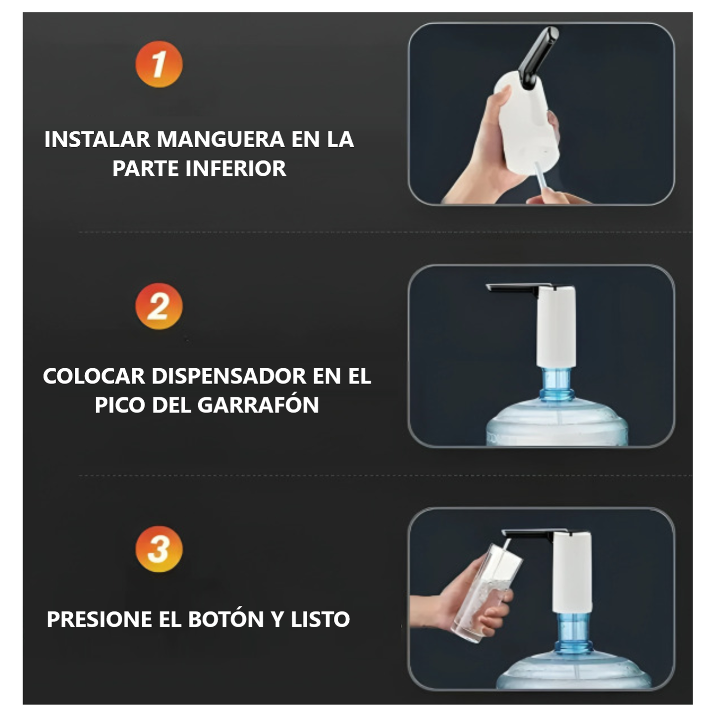 Dispensador De Agua Recargable Usb Bomba De Agua