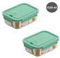 KIT 2 TAPER DE VIDRIO RESISTENTE 1520ml - VERDE JADE