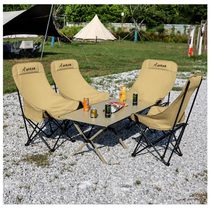 Silla de Camping 90cm alto compacta Plegable con bolsa y regulador de respaldo