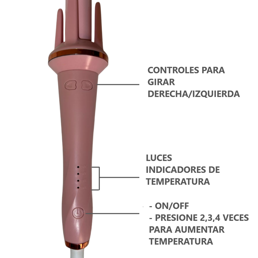 Rizador Giratorio de cabello para mujer portátil DE 60W