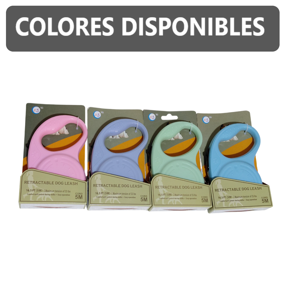 Correa Para Perros Retráctil Hasta 15 Kg