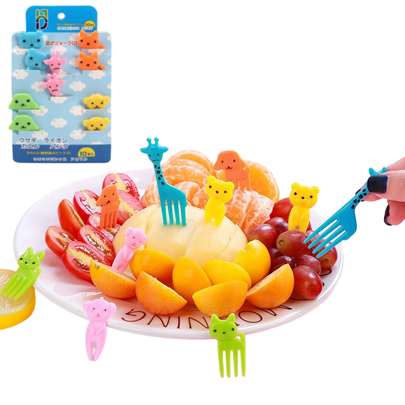 Mini tenedores con adorno de animales kawaii