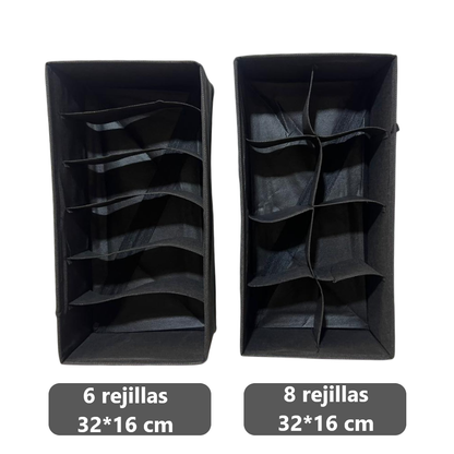 Pack x4 Organizadores Cajas para ropa interior armable - diversos tamaños