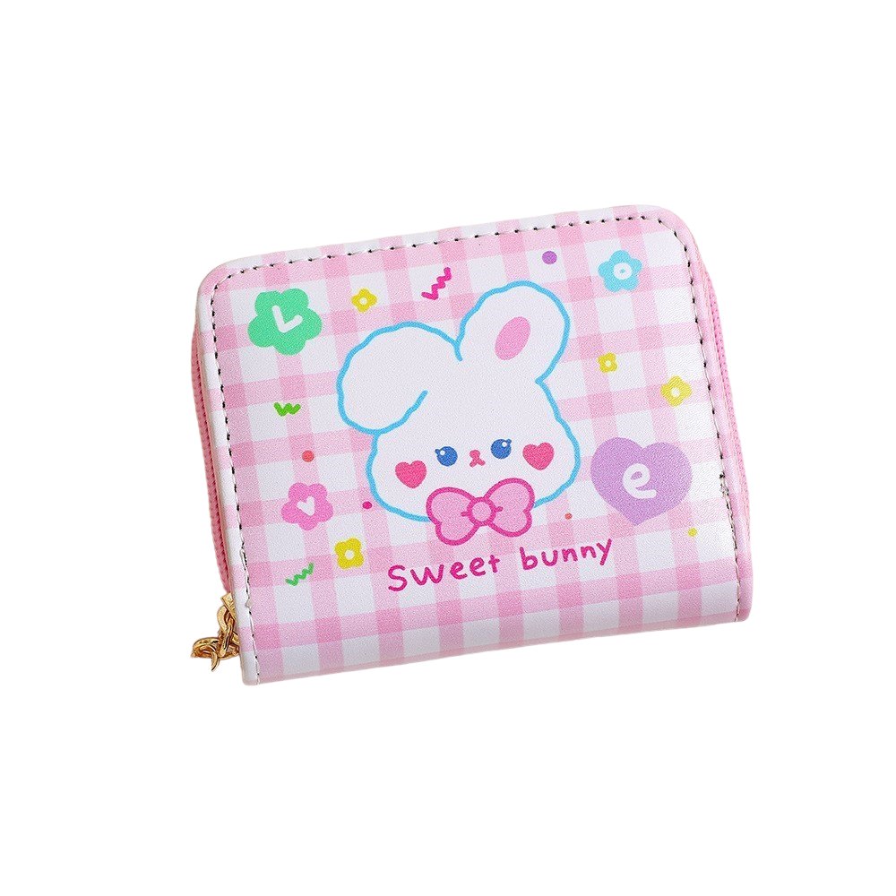 Billetera Kawaii de multi bolsillo cuero sintético