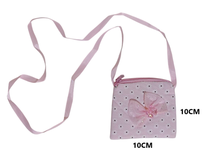 10 MINI BOLSO CON CIERRE ROSADO cartera
