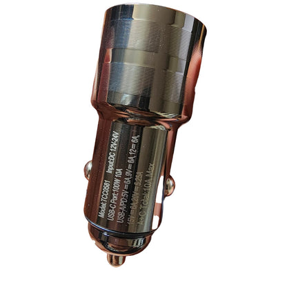 Cargador de Auto 100W Súper Carga 10A con 2 puertos