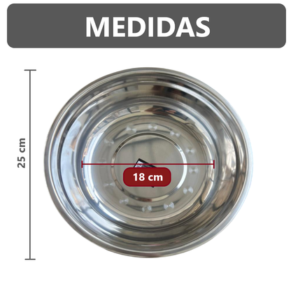 6 TAZONES DE METAL 25CM PESADO 72G GRANDE