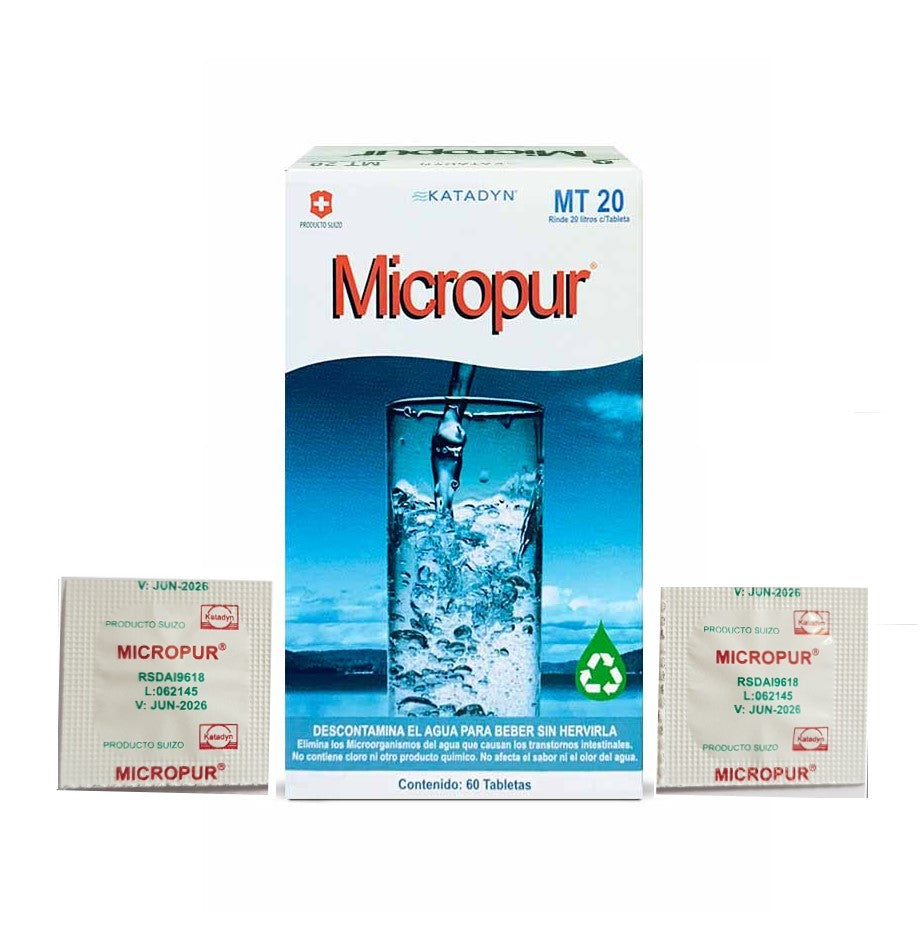 Pastillas purificadoras para 20L de agua MICROPUR