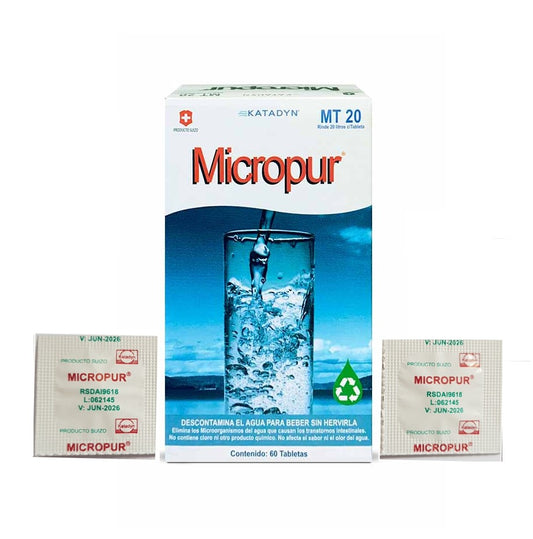 Pastillas purificadoras para 20L de agua MICROPUR