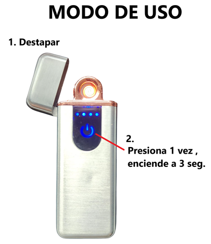 Mini encendedor recargable USB - NEGRO