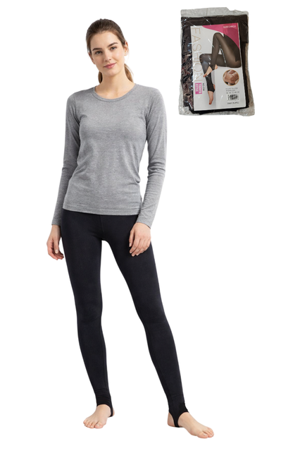 Panty con salida de pies y acolchado - color oscuro