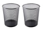 Pack x2 Tachos de Basura Papeleras de metal negro - 30 x 35 cm