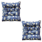 Pack x2 Cojines Almohadas para silla diseño de flores - 40 x 40 cm