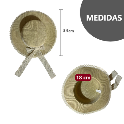 Sombrero con Lazo delicado y elegante