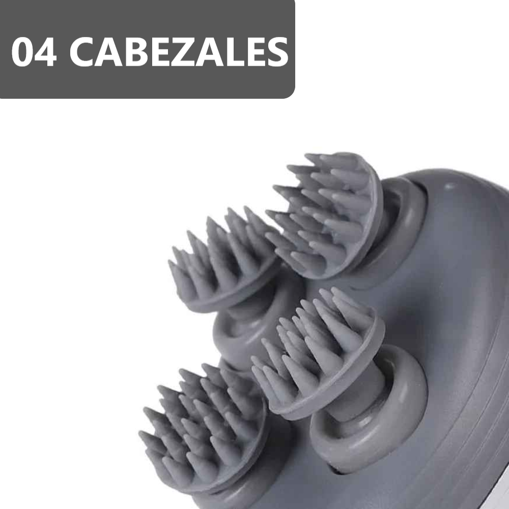 Masajeador eléctrico capilar 4 cabezales
