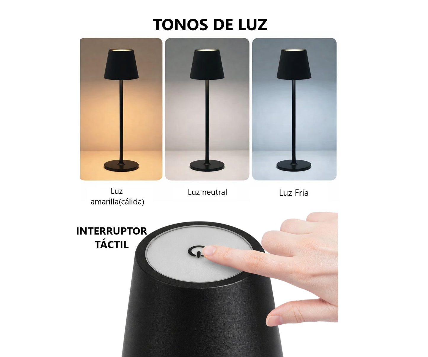 LAMPARA LED DE ESCRITORIO - NEGRO