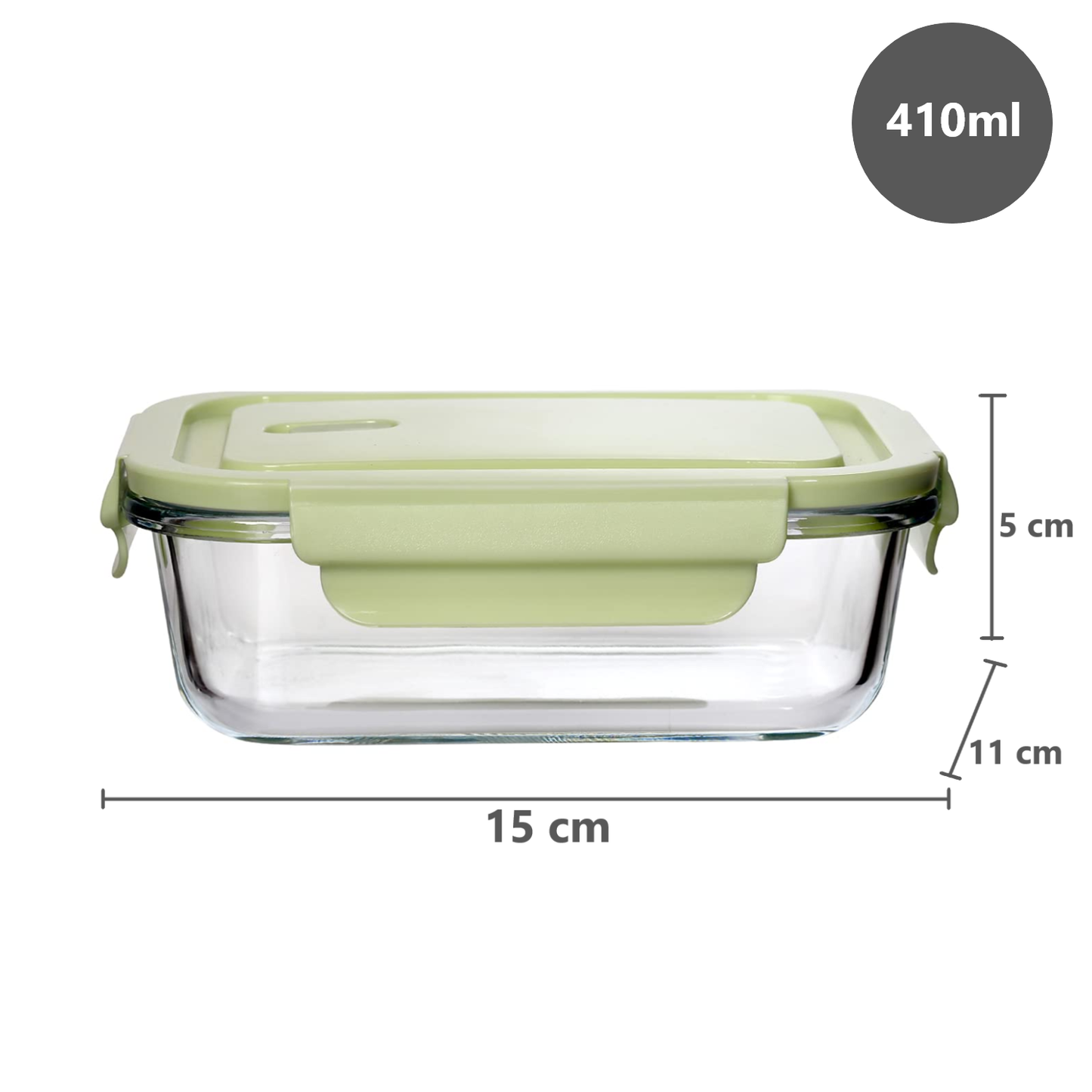 Pack x2 taperes de vidrio 410ml