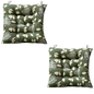 Pack x2 Cojines Almohadas para silla diseño de flores - 40 x 40 cm