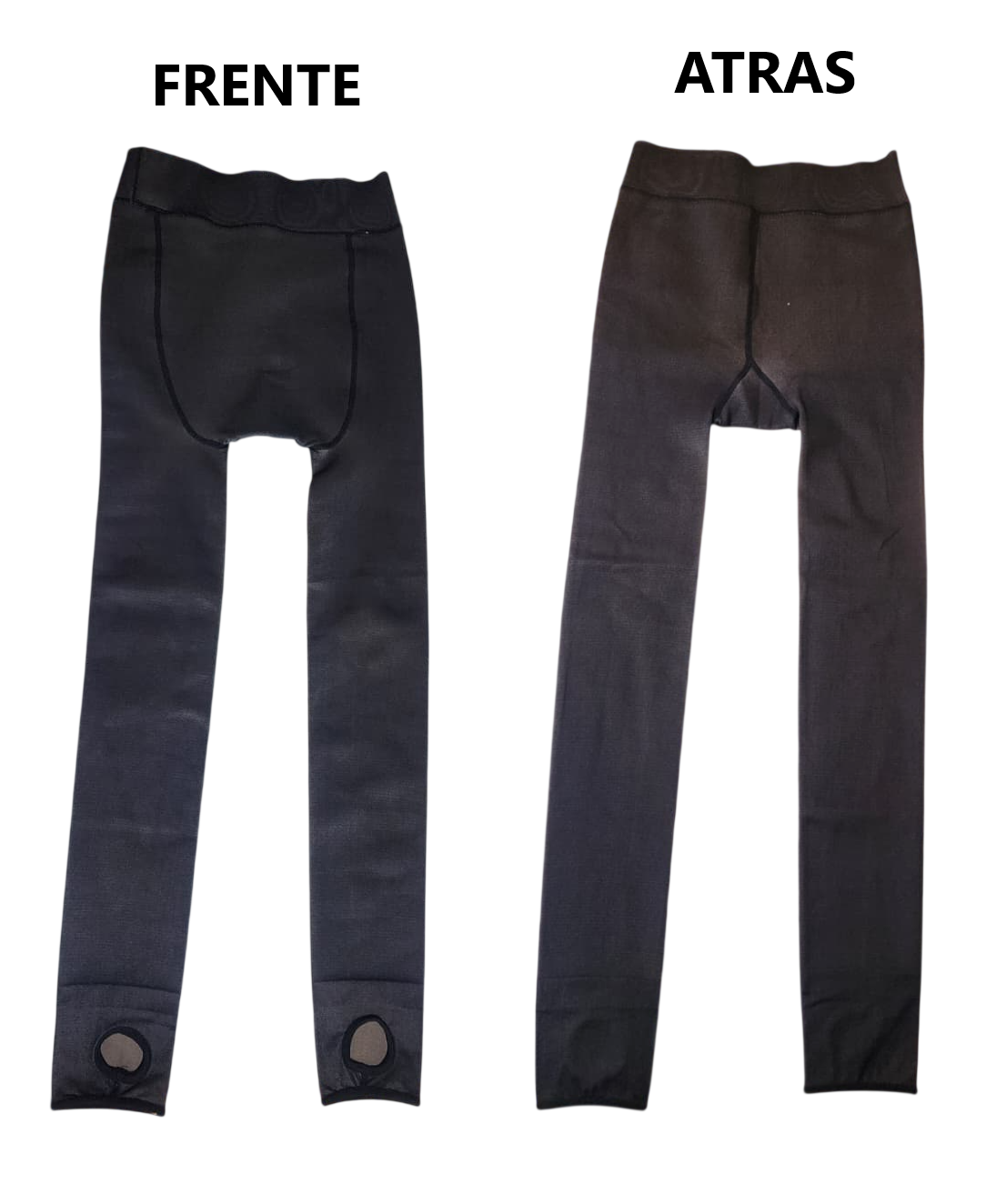 Panty con salida de pies y acolchado - color oscuro