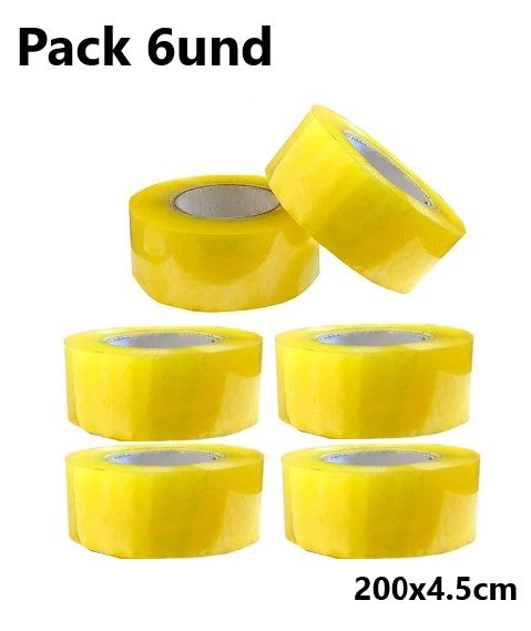 Pack Cintas Embalaje 200Mts Transparente