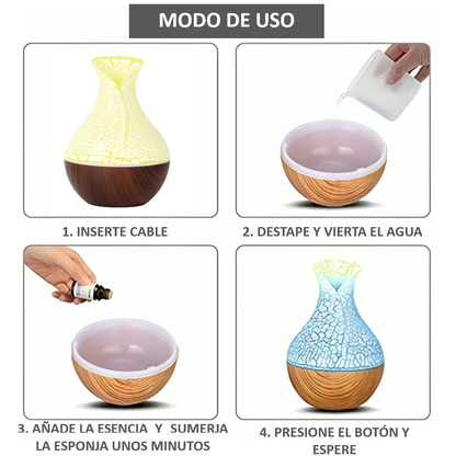 Humificador con luces Led Difusor Usb - 130ml