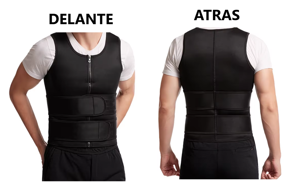 Chaleco moldeador disimula barriga con cierre y ajustador