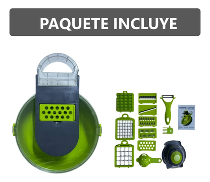 Cortador Rallador 9 En 1 De Frutas Picador Verduras Manual