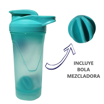 Tomatodo shaker deportivo con bola mezcladora VERDE - 600ML