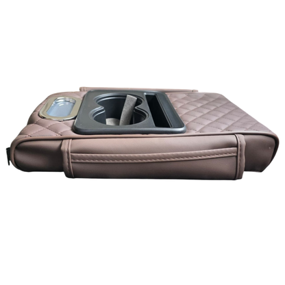 Caja de almacenamiento para auto portavaso porta servilleta y teléfono - Marrón