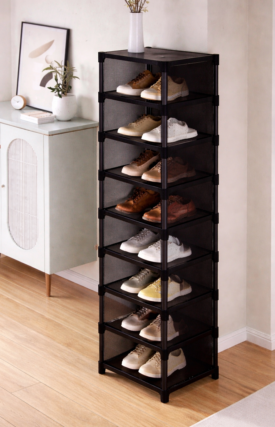 Organizador Zapatera armable de 8 niveles - BLANCO
